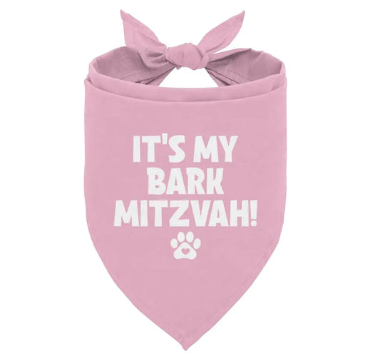 Its My Barkmitzvah Dog Bandana Baby Pink Dog Bandana Pet Dog Scarf Accessories Funny Cute Dog Bandana Pet Dog Triangle Scarf Dog Bandana for Small Medium Large Dogs Gift for Dog Lover (D17)