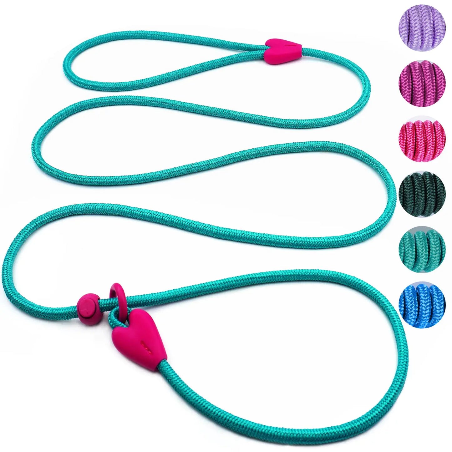 Slip Lead No Pull Dog Leash Slip Leads for Dogs Puppy Leash 6FT Slip Leash for Dogs Dog Lead with 6 Colors Strong Nylon Dog Training Leash Dog Leash (Green)