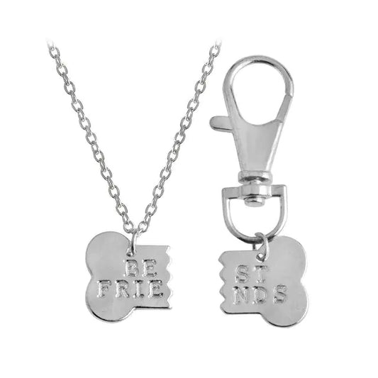 Stainless Steel Pet Dog Bone Owner Necklace Tag