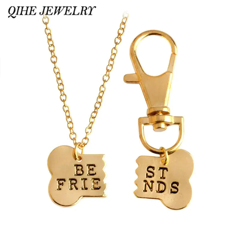 Stainless Steel Pet Dog Bone Owner Necklace Tag